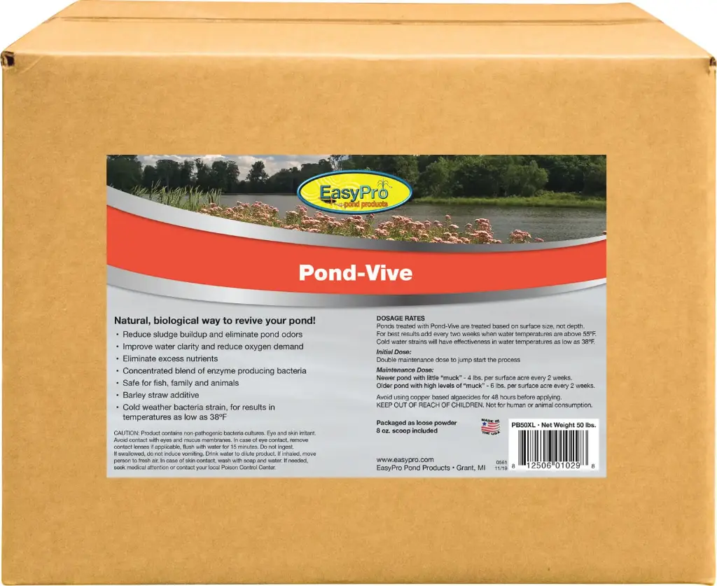 Easy Pro Pond-Vive Bacteria X 50 lb. Box - Loose powder with 8 oz. scoop