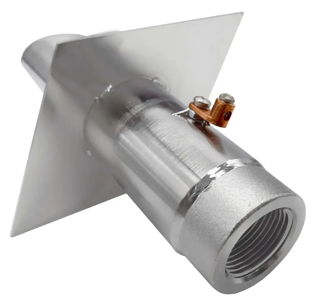 Easy Pro Vianti Falls Stainless 2" Round Scupper with diamond wall plate