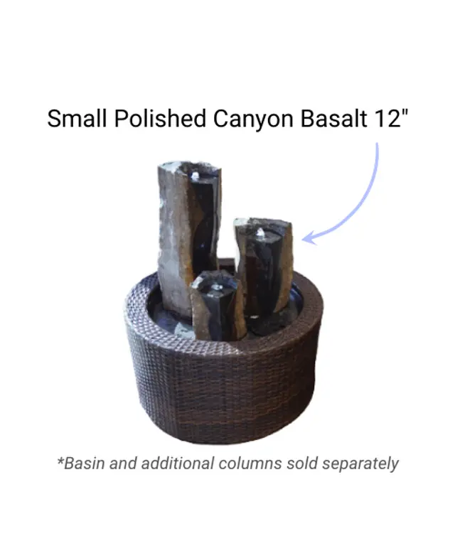 Anjon Manufacturing Small Polished Canyon Basalt 12"