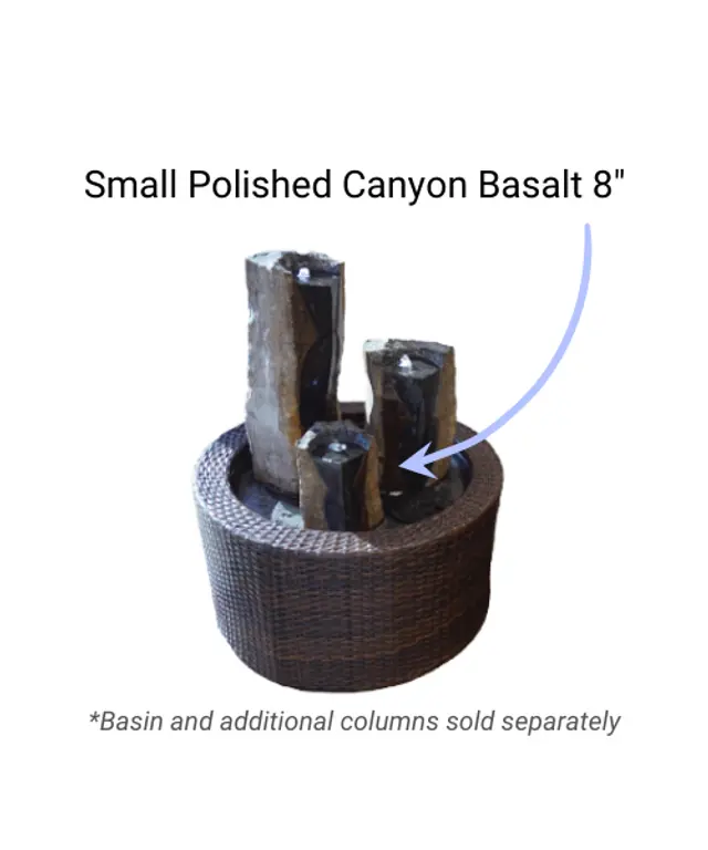 Anjon Manufacturing Small Polished Canyon Basalt 8"