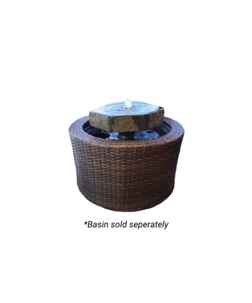 Anjon Manufacturing Round Birdbath Basalt