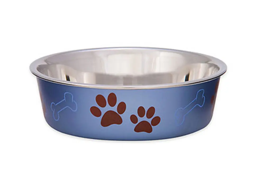 Loving Pet Metallic Bella Bowl Medium- Blueberry