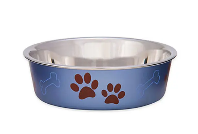 Loving Pet Metallic Bella Bowl Large- Blueberry