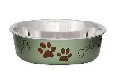 Loving Pet Metallic Bella Bowl Large- Artichoke