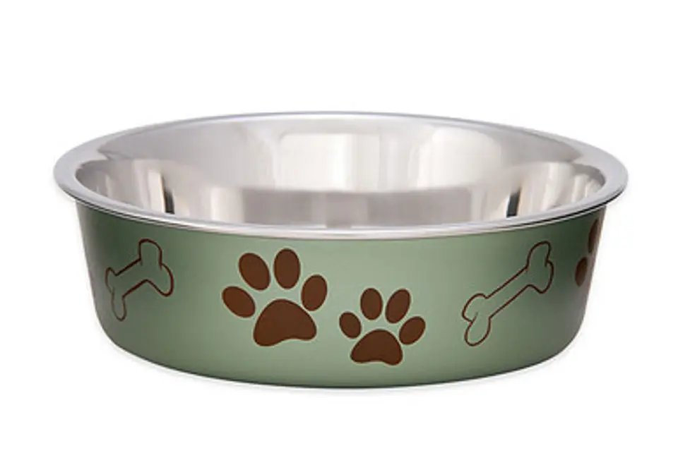 Loving Pet Metallic Bella Bowl X-Large- Artichoke