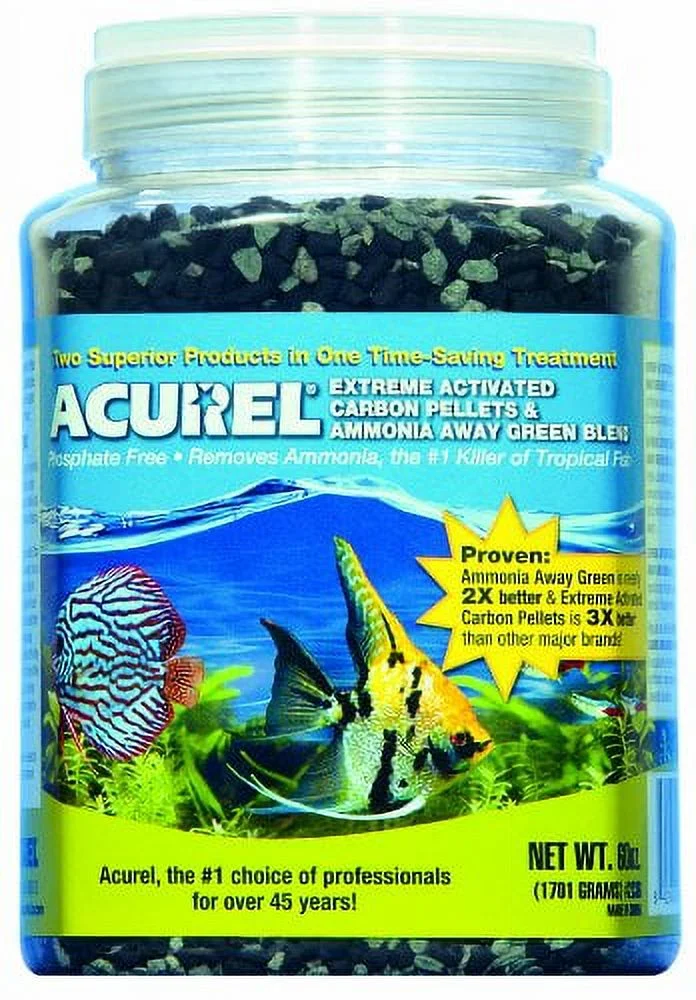 Acurel 30 oz Quart Extreme Activated Carbon Pellets & Ammonia Away Green Blend