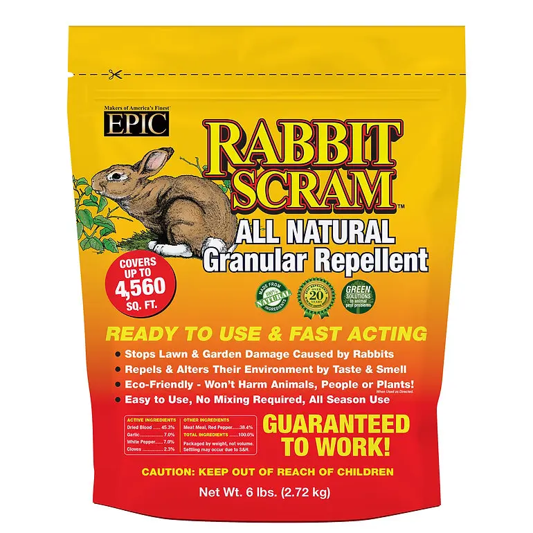 Epic Repellents 6.0 LB Rabbit Scram Resealable Bag