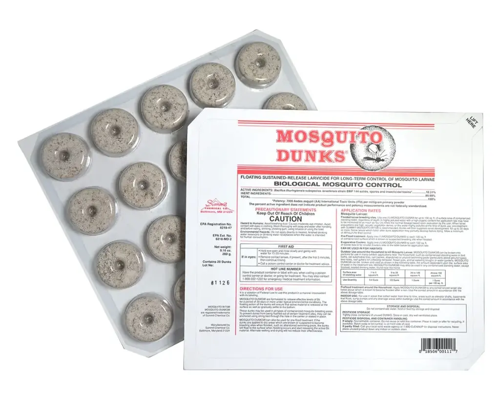 Summit MOSQUITO DUNKS - 20/Card