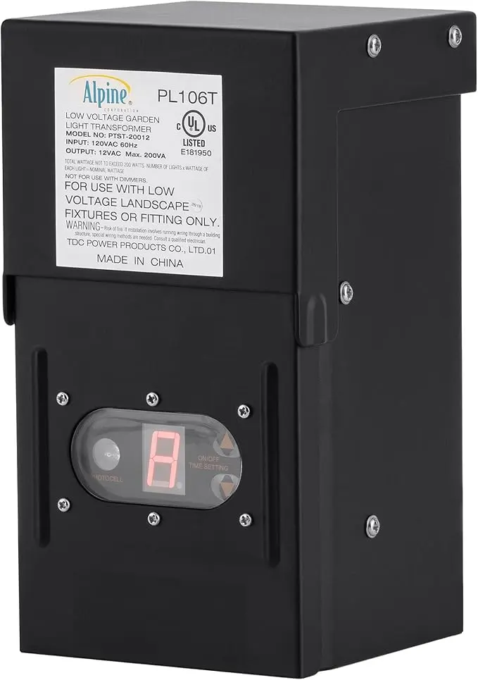 Alpine 200 Watt Transformer w/ Timer and Photo Cell