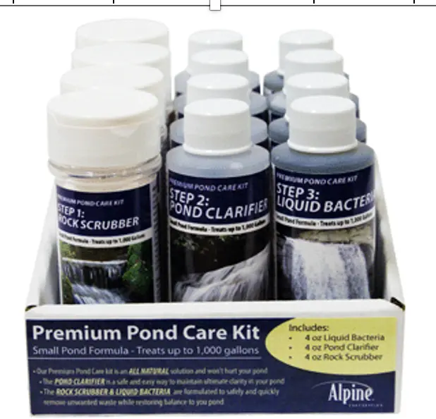 Alpine Small Three Step Pond Cleaner - Set of 3 Bottles