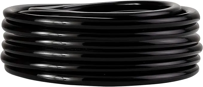 Alpine 3/4" I.D. x 1" O.D. x 1/8" Wall PVC Black Tubing x 100'Coil