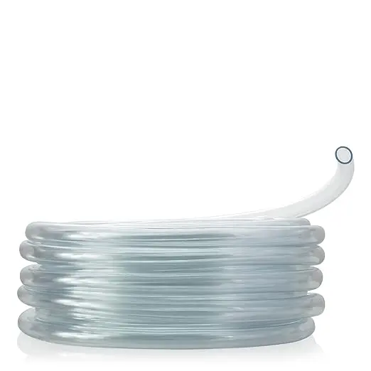 Alpine 5/8" I.D.x 7/8" O.D. x 1/8" Wall PVC Clear Tubing x 100'Coil