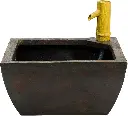 DISCONTINUED_   Aquascape AQUATIC PATIO POND SQ - MINI W/ DECO BAMBOO AND