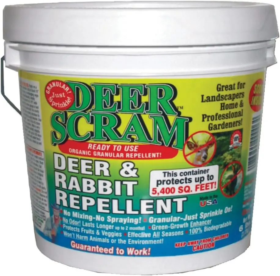 Deer Scram White Pail, 6 lbs.