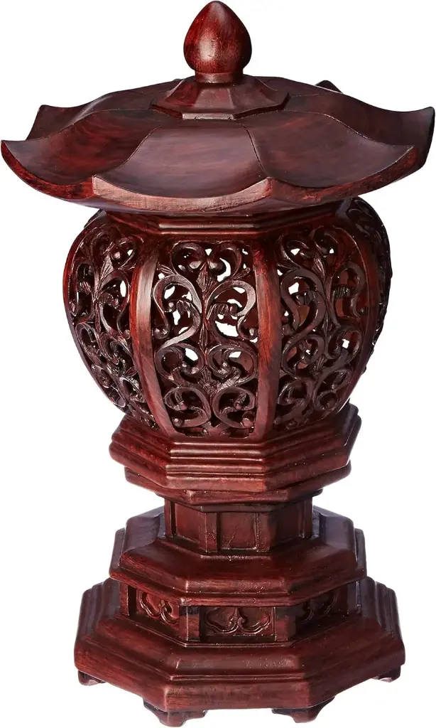 Easy Pro Brown Japanese Lantern 10 1/2" dia. x 19" tall; Resin