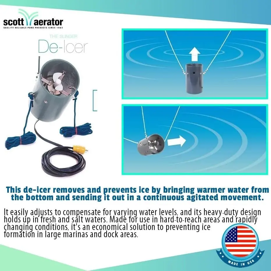 Scott Aerator DE-ICER SLINGER, 1 HP 230 V, 50 FT 12-2