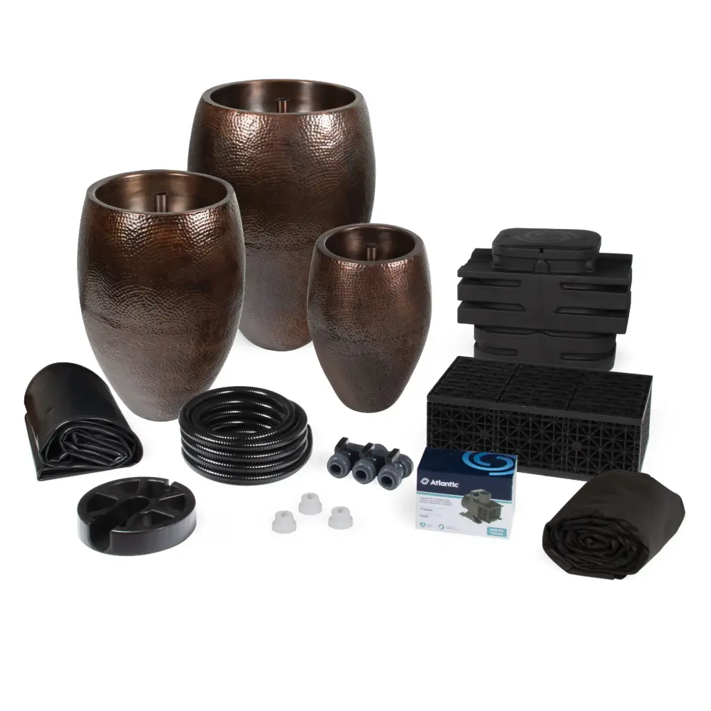 ATLANTIC 3 PC AURA VASE KIT - ANTIQUE BRASS