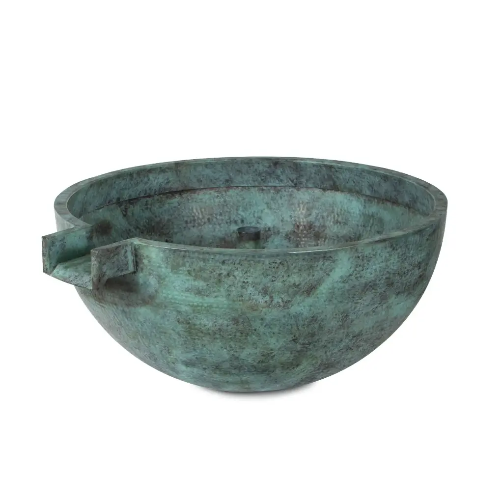 ATLANTIC 30" HAMMERED BRASS BOWL - 4" SPILLWAY (ATHB30R4)