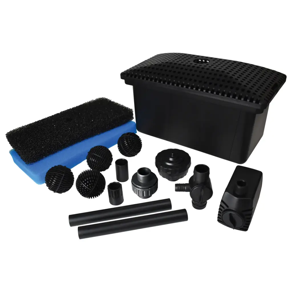POND BOSS COMPLETE FILTER KIT WITH PUMP UP TO 500 GALLONS (POBFM002P)