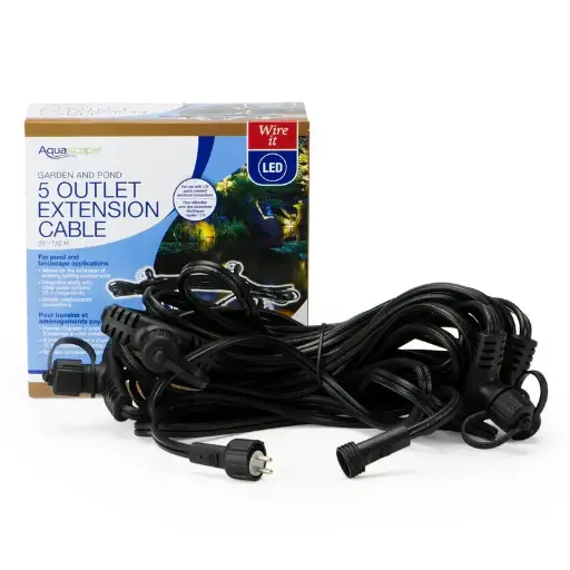 [AQS84023] AQUASCAPE LOW VOLTAGE EXTENSION CABLE 5-OUTLET - 25' (7.62 M)