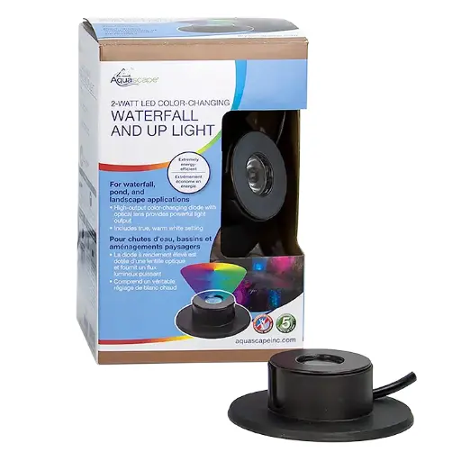 [AQS84057] AQUASCAPE 2 WATT COLOR CHANGING PUCK WATERFALL LIGHT