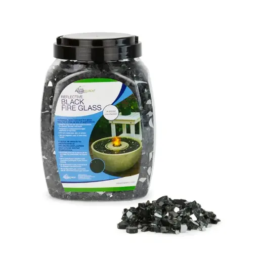 [AQS78262] AQUASCAPE 1/4" REFLECTIVE BLACK FIRE GLASS - 10 LB / 4.5KG