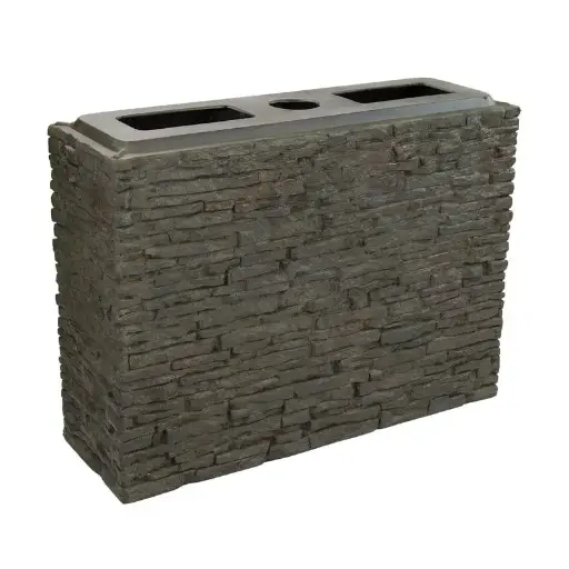 [AQS78278] AQUASCAPE STACKED SLATE WALL BASE-STRAIGHT - 26" H (66 CM)