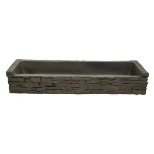 [AQS78281] AQUASCAPE STACKED SLATE WALL TOPPER-STRAIGHT FRONT-SPILL
