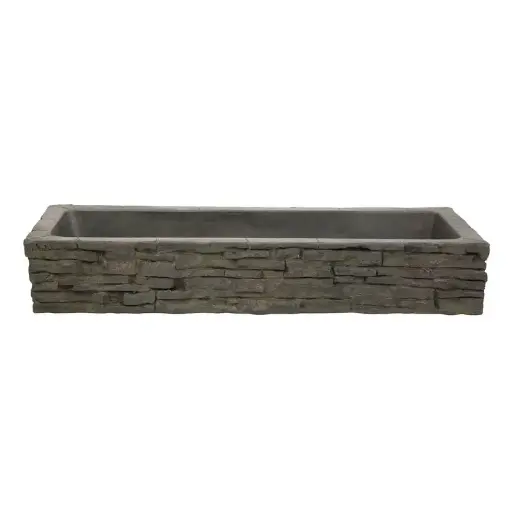 [AQS78280] AQUASCAPE STACKED SLATE WALL TOPPER-STRAIGHT QUAD-SPILL