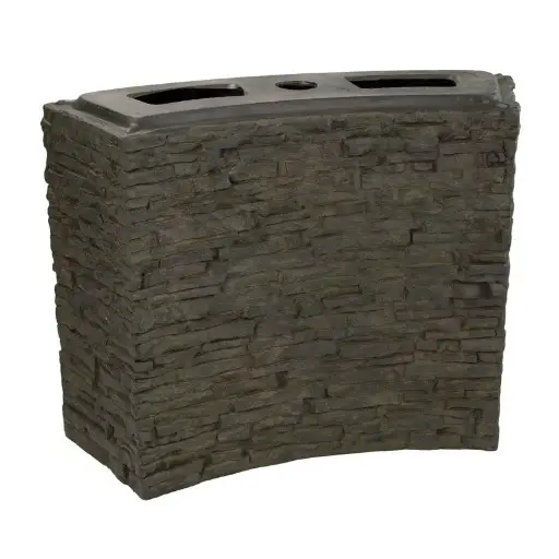 [AQS78282] AQUASCAPE STACKED SLATE WALL BASE-CURVED - 26" H (66 CM)