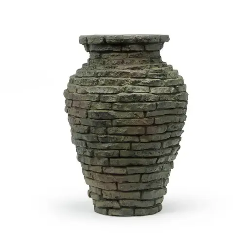 [AQS58014] AQUASCAPE STACKED SLATE URN - 13" H (34 CM)