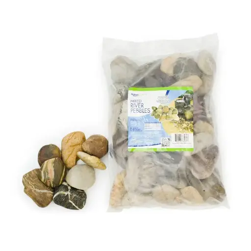 [AQS78161] AQUASCAPE DECORATIVE RIVER PEBBLES - MIXED 22 LB / 10 KG BAG