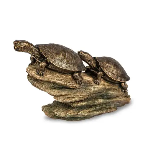 [AQS78372] AQUASCAPE DOUBLE TURTLE ON LOG SPITTER