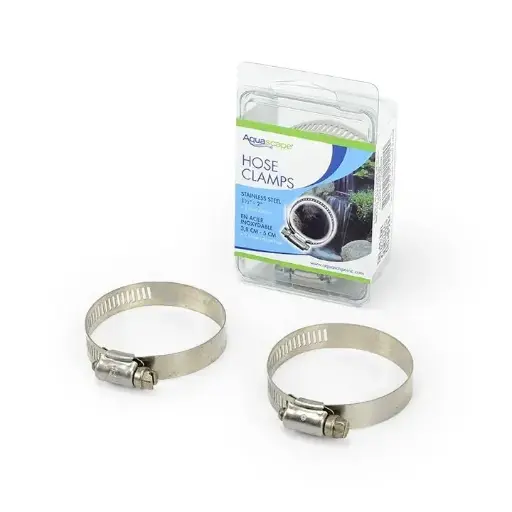 [AQS21122] AQUASCAPE STAINLESS STEEL HOSE CLAMP 1-1/2" TO 2" (QTY 2)