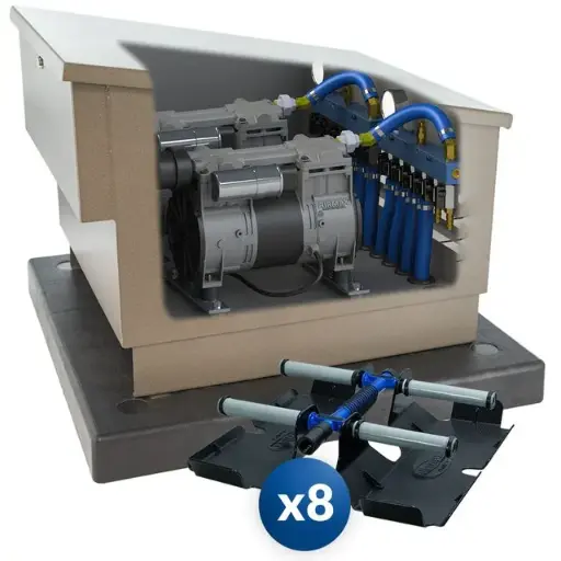 [AM510554] Airmax LS80 System w/ 8 Diffusers & Metal Cabinet 230v No EasySet Airline 1.5 HP