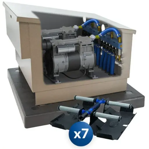 [AM510704] Airmax LS80 System w/ 7 Diffusers & Metal Cabinet 115v No EasySet Airline 1.5 HP