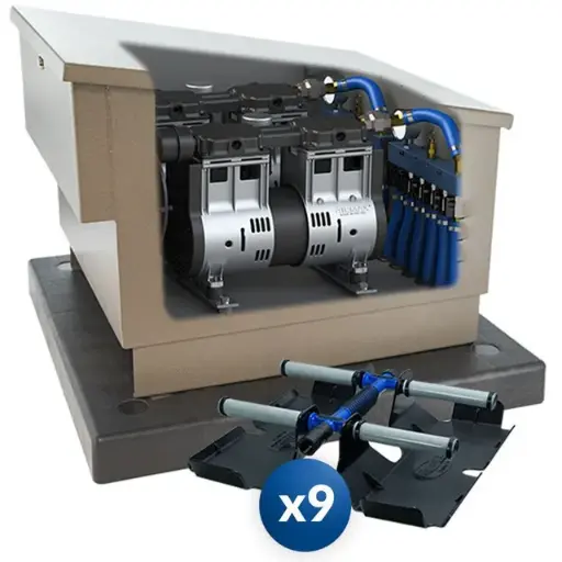 [AM510721] Airmax LS120 System w/ 9 Diffusers & Metal Cabinet 230v No EasySet Airline 2 HP