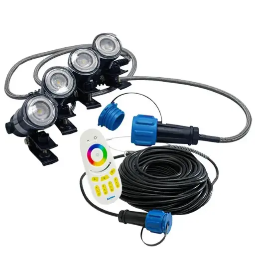 [AM652742] Airmax RGBW LED 4 Light Set 100' Cord 100'