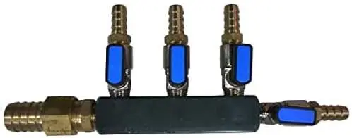 [MTSC3-58] Matala 3 Valve Heavy Duty Air Manifold (5/8" Barb) (MTSC358)