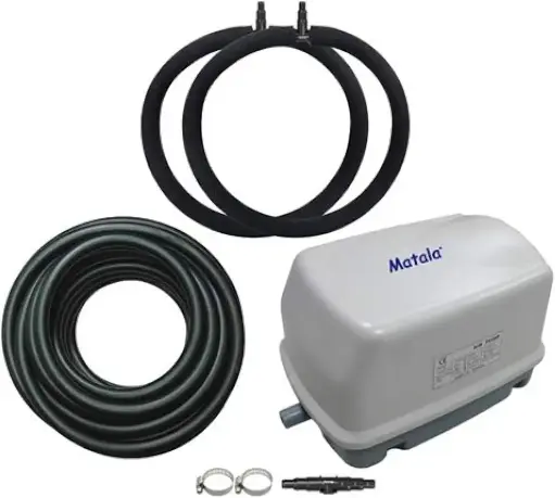 [MTMEA Pro 3] Matala HK-40LP Air Pump + 2 x OD-8 Air Diffuser + 30ft 3/8" Weighted Air Hose (MTMEAPRO3)