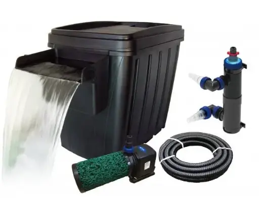 [MTBSTP Premium] Matala BioSteps II + Magna-Flow Pump MF-1100EZ  + 25ft 3/4" Kink Free Tubing + EzClear 16W UVC Clarifier + Waterfall + Hose Clamps (MTBIOSTEPSPREMIUM)