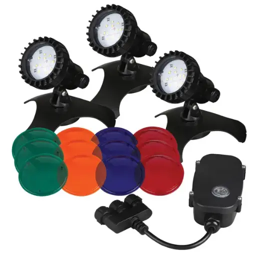 [SU02389] Pondmaster LED 3-SET Light w/ Transformer 18ft