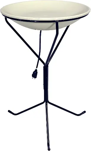 [AL970] Allied Precision 20" Heated Birdbath with Metal Stand