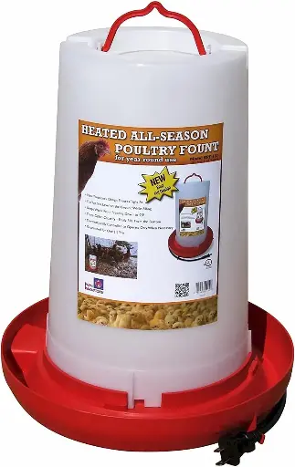 [FIHPF-100] Farm Innovators "All-Seasons" Heated Plastic Poultry Fount - 3 Gal. 