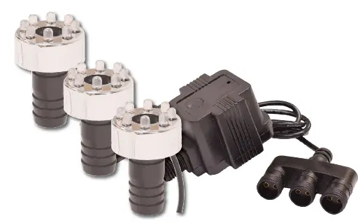 [EAPRLED8B3] Easy Pro Tranquil Décor Fountain - 3 pack LED barbed light rings with transformer