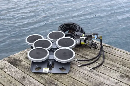 [EAPRPA66W] Easy Pro Rocking Piston Pond Aeration System- 1/2 HP 3 Valve Kit w/ Quick Sink Tubing