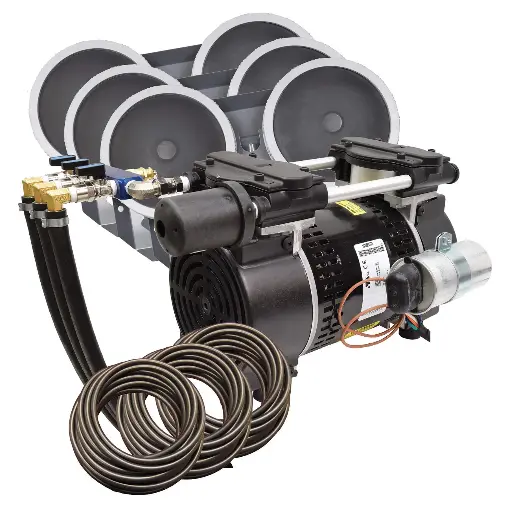 [EAPRPA83W] Easy Pro Rocking Piston Pond Aeration System- 3/4 HP 3 Valve Kit w/ Quick Sink Tubing