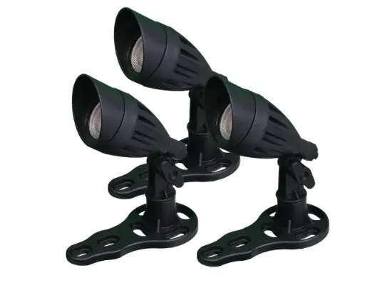 [SV3X3WCCFKIT100-BLK] Anjon Manufacturing (3) 3-Watt Color Changing Black Light Kit for Floating Fountains w/ 100' QD Cord