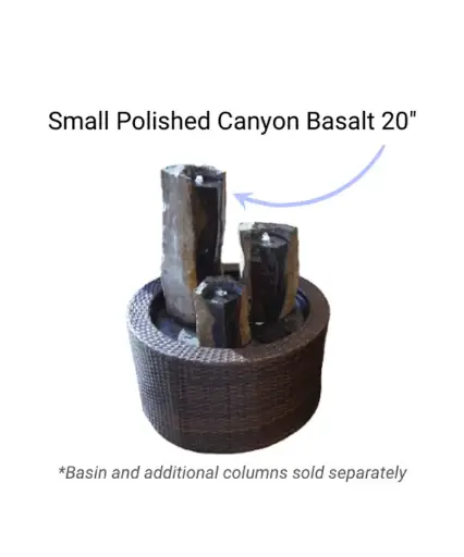 [SVBSF1-20] Anjon Manufacturing Small Polished Canyon Basalt 20"