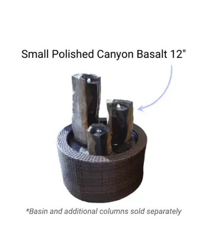[SVBSF1-12] Anjon Manufacturing Small Polished Canyon Basalt 12"